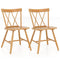 Farmhouse Kitchen Dining Chair Set of 2 with Rubber Wood Frame