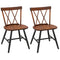 Farmhouse Kitchen Dining Chair Set of 2 with Rubber Wood Frame