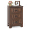 Farmhouse Nightstand with 3 Storage Drawers and Handles