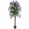 5.5 FT Faux Wisteria Plant in Nursery Pot with Blooming Flowers