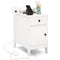 Flip Top End Table with Charging Station USB Ports Outlets and Drawer