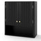 Fluted Bathroom Wall Cabinet with Open Shelf