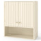 Fluted Bathroom Wall Cabinet with Open Shelf