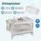 Foldable Baby Bassinet with 4 Adjustable Heights Changing Table and Mattress