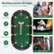 Portable 84 x 42 Inch 10-Player Foldable Padded Poker Table Top