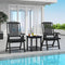 Foldable Patio Chair All-Weather HDPE Outdoor Dining Chair with Armrest