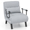 Folding 6 Position Convertible Sleeper Bed Armchair Lounge Couch with Pillow