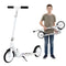 Folding Aluminum Alloy Scooter with 3 Adjustable Heights-Blue