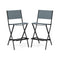 Folding Bar Stools Set of 2 Backrest Humanized Footrest