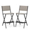 Folding Bar Stools Set of 2 Backrest Humanized Footrest