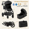 3-in-1 Folding Convertible Newborn Stroller with Detachable Bassinet