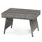 Folding PE Rattan Side Coffee Table Patio Garden Furniture