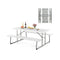 Folding Picnic Table Set with Metal Frame and All-Weather HDPE Tabletop Umbrella Hole