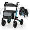 Folding Rollator Walker for Seniors with Seat for All Terrain