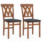 Folding Wooden Dining Chair Set of 2 Faux Leather Upholstered Kitchen Armless Chairs