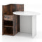 Front Reception Office Desk with Open Shelf and Lockable Drawer