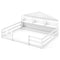Full Size Montessori Floor Bed with Storage Compartments and Shelf