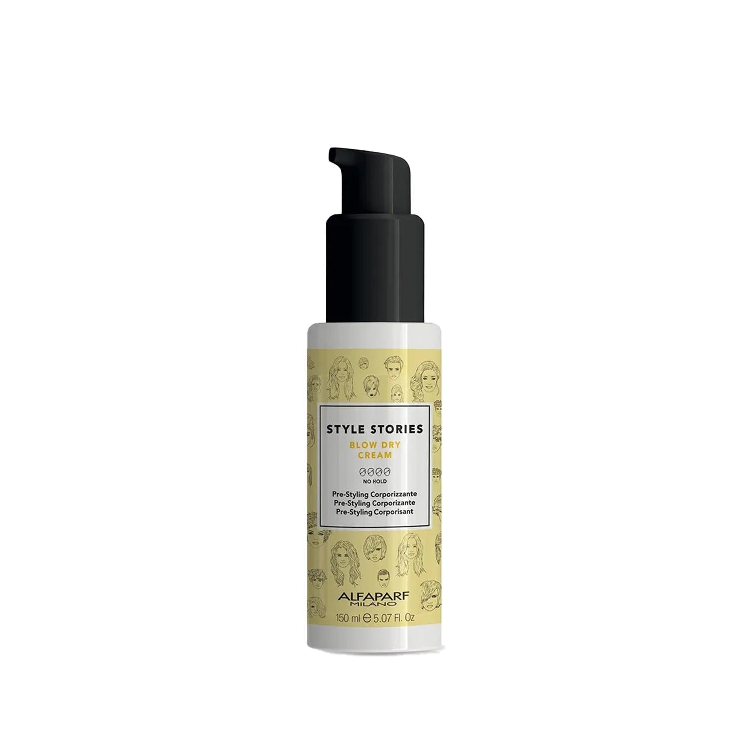 Alfaparf Milano Style Stories Blow Dry Cream - 150ml - Smooth Hair Styling Product for Effortless Blow-Drying