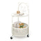 Modern Sofa Side Table on Lockable Wheels for Living Room Bedroom Study