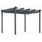 10 x 12 Feet Outdoor Aluminum Retractable Pergola Canopy Shelter Grape Trellis