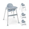 4-in-1 Convertible Baby High Chair with Removable Double Tray