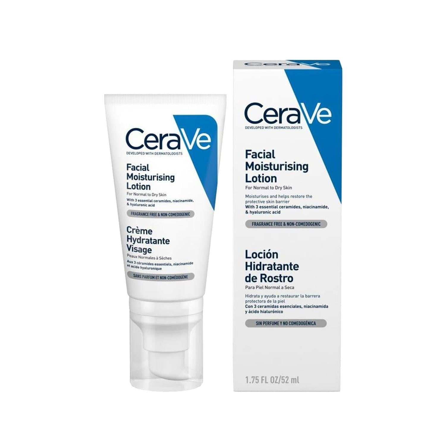 CeraVe Facial Moisturizer | Hydrating Face Cream for Dry, Sensitive Skin | Fragrance Free - Restores Skin Barrier & Provides Lasting Hydration