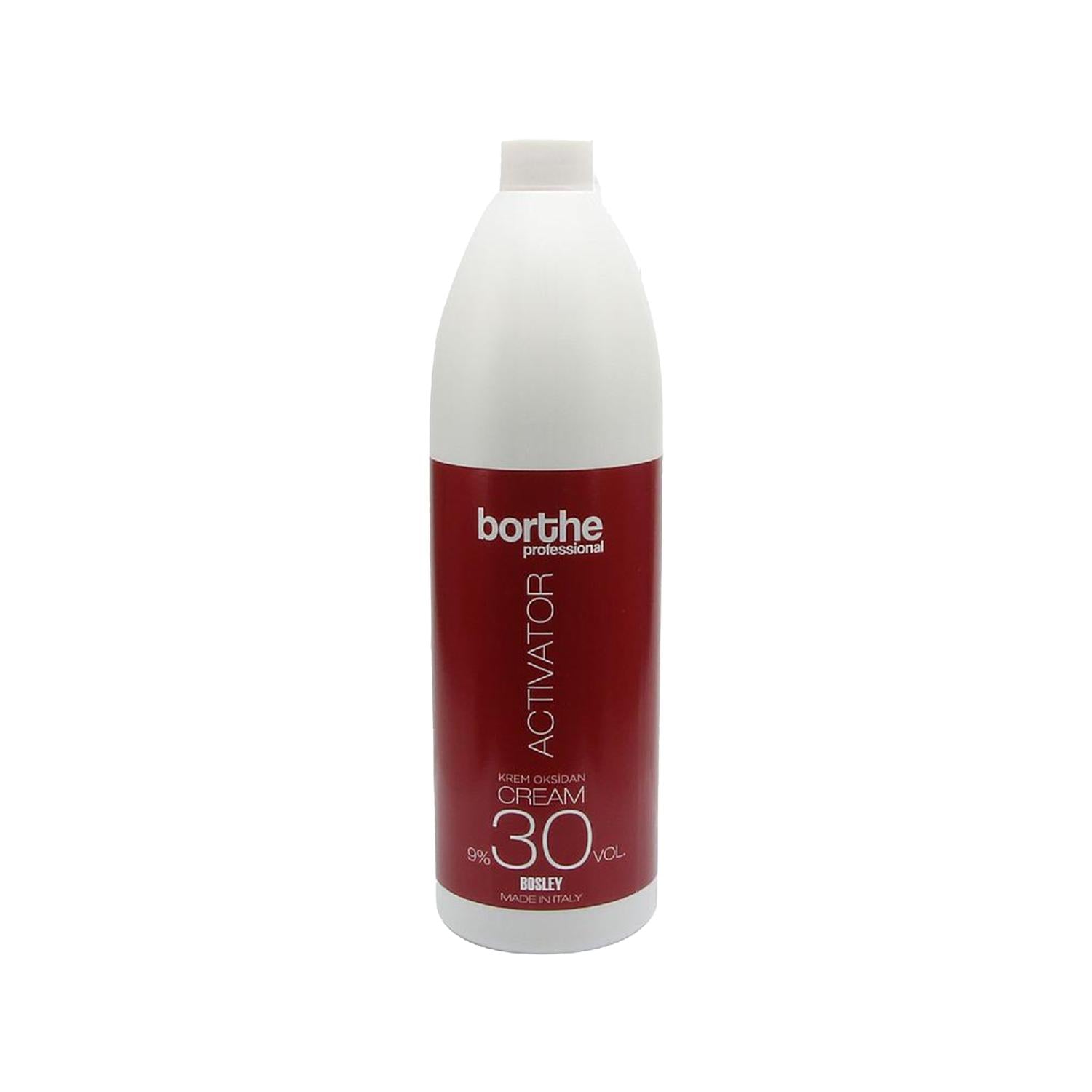 Borthe Professional Cream Developer 30 Vol. 9% 1000ml - Hair Bleach & Oxidizing Cream for Professionals