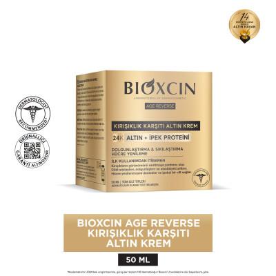 Bioxcin Anti-Aging Face Cream with Gold Particles - Luxurious Hydrating Cream for Fine Lines & Wrinkles, 1.69 fl oz