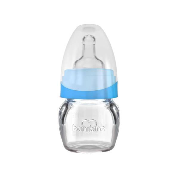 Bambino Minik Baby Bottle for Newborns 0+ Months - Blue, Portable & Easy to Use