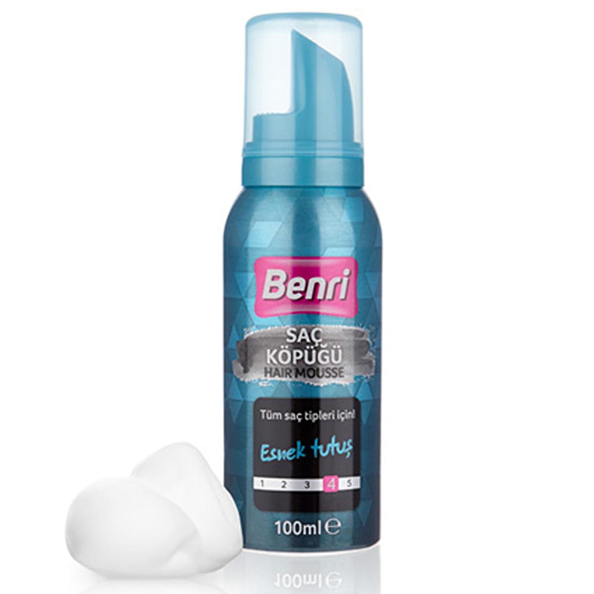Benri Hair Mousse 100ml - Adds Volume, Moisturizes & Styles Hair