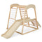 6-in-1 Indoor Jungle Gym Kids Wooden Playground with Monkey Bars