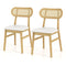 Indoor Mid Century Wood Dining Chairs Set of 2 for Dining Room