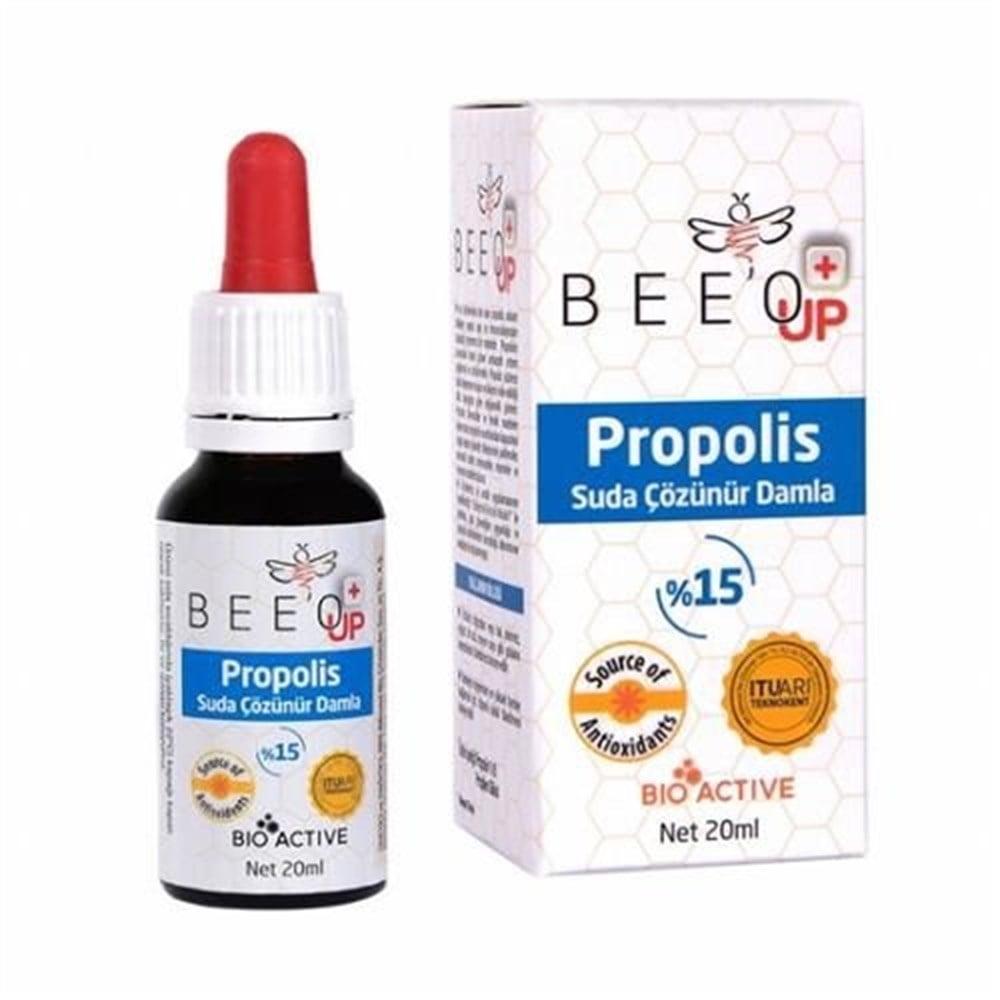 BEE'O UP 15% Propolis Drops - Water-Soluble, Natural Immune Support Supplement