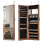 43.5 Inch Jewelry Mirror Cabinet with Full-length Mirror and Adjustable Hangers