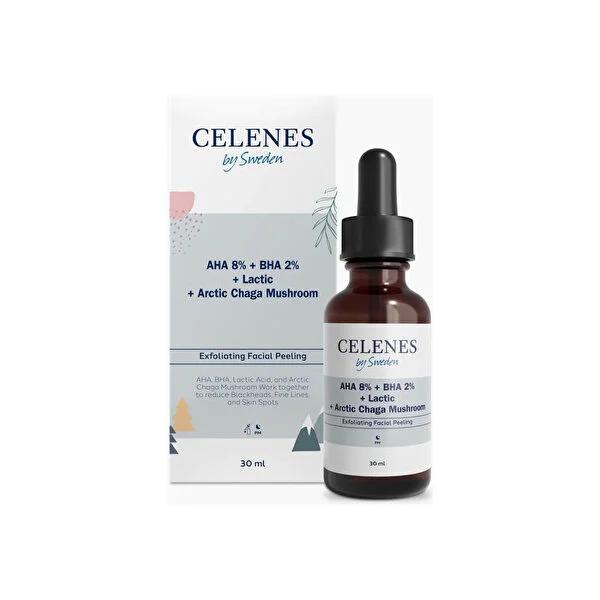 Celenes Exfoliating Serum 30ml - AHA BHA Lactic Acid Serum for Nighttime Use