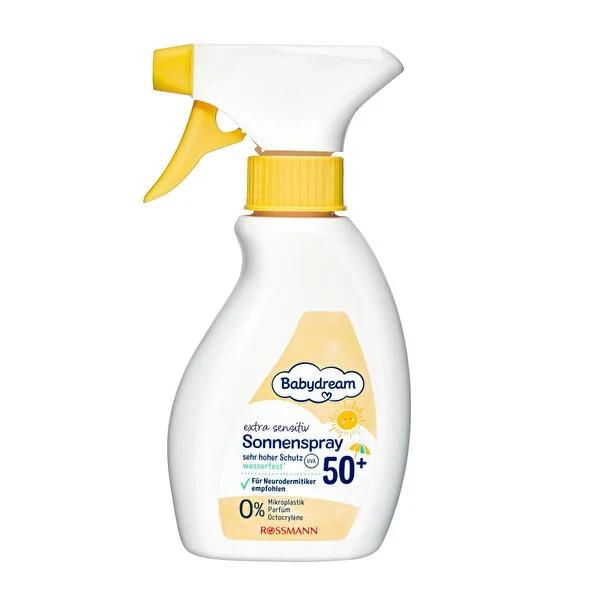 Babydream Extra Sensitive Sunscreen Spray, SPF 50+ - Fragrance-Free & Water-Resistant Sun Protection for Kids & Adults