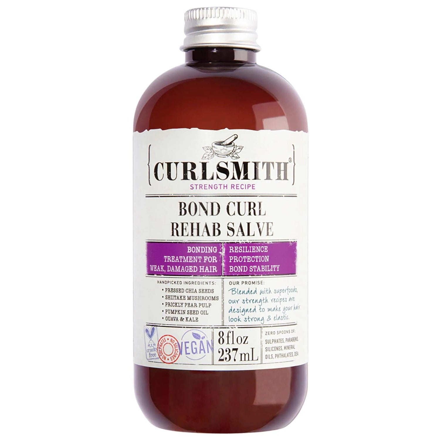 Bond Curl Rehab: Intensive Hair Bond Repair Salve - Strengthen, Hydrate & Define Curls - Vegan & Cruelty-Free Pre-Shampoo Treatment