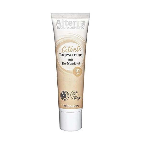 Alterra Colored Day Cream No:01 Light - Vegan Skincare for Natural Moisturizing & Skin Tone Correction