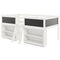 Kid Twin Size Low Loft Bed with Chalkboard Ramp Ladder and Bookcases