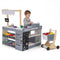 Kids Grocery Store Playset Wooden Pretend Play Supermarket with Shopping Cart