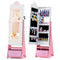 Kids Jewelry Armoire Freestanding Jewelry Cabinet with 3-Color Lighted Full Length Mirror