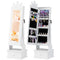 Kids Jewelry Armoire with 3-Color Lighted Full Length Mirror and Inside Led Lights