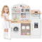 Kids Kitchen Set Wooden with Coffee Makers and Accessories
