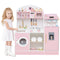 Kids Kitchen Set Wooden with Coffee Makers and Accessories