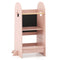 Kids Kitchen Tower Adjustable with Chalkboard and Safety Rail