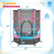 55 Inch Kids Recreational Trampoline Bouncing Jumping Mat with Enclosure Net