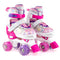 Kids Roller Skates 4 Sizes Adjustable Quad Skates with Light-up Wheels and Safety Protection