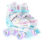 Kids Roller Skates 4 Sizes Adjustable Quad Skates with Light-up Wheels