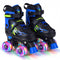 Kids Roller Skates for Girls Boys 4 Sizes Adjustable Quad Skates with Light-up Wheels
