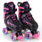 Kids Roller Skates for Girls Boys Teens 4 Sizes Adjustable Quad Skates with Light-up Wheels